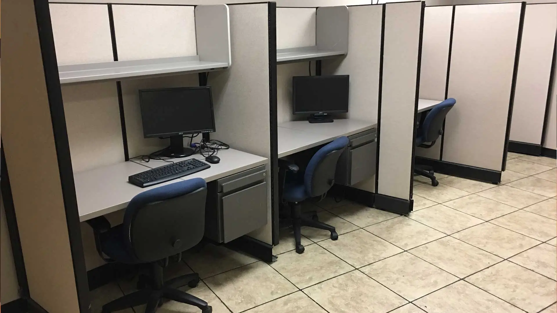 The work stations that our system admins work at when on site at the data center.